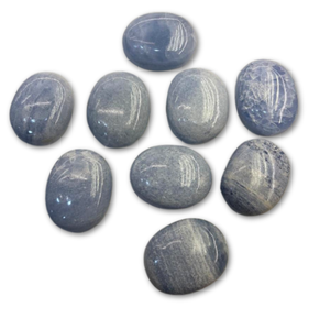 Piedra de Palma de Angelita Natural Pulida, Cristal de Angelita Azul, Piedra de Palma para Meditación y Sanación, Venta al por Mayor - Product Image 1