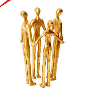 Nueva Escultura Metálica Dorada Hecha a Mano, Diseño Moderno Único para Decoración de Mesa, Hogar u Oficina - Product Image 1