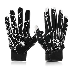 Premium Quality 7v7 Polyester Breathable Professional American Football Receiver Gloves <b>Hook</b> Loop Closure Sticky Hand Surface - Product Image 1
