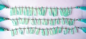 ลูกปัดหินแคลเซโดนีสีน้ำธรรมชาติทรงเหลี่ยมแบบไบรอเล็ต สำหรับทำเครื่องประดับ ขายส่ง - Product Image 4