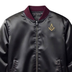 Veste maçonnique classique d'hiver avec logo brodé sur le devant, tissu de qualité supérieure, streetwear pour les cérémonies et les occasions spéciales - Product Image 6