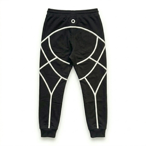 Ensemble de survêtement sportif personnalisé pour homme, sweat à capuche noir et pantalon avec rayures blanches, collection automne - Product Image 5