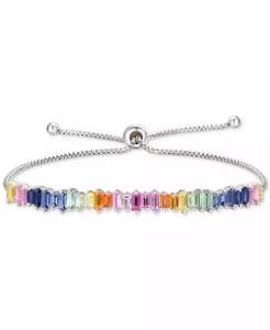Bracciale in Bolo Multi-zaffiro coltivato in laboratorio (4-1/8 ct. T. w.) in argento Sterling | Macacy's - Product Image 1