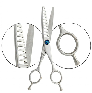 Ciseaux professionnels en acier inoxydable pour la texture des cheveux, ciseaux à effiler, outil de coiffure pour salon et barbier, vente en gros - Product Image 6