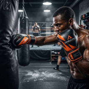 Guantes de Boxeo Naranja y Negro, Guantes de Entrenamiento Profesional, Guantes de Boxeo Acolchados, Logotipo Personalizado OEM, Guantes Deportivos al por Mayor - Product Image 6