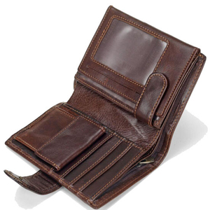 Portefeuille Homme en Cuir Véritable, Design Décontracté, Style de Vie Moderne, Profil Fin, Fermeture Ouverte, Transport Quotidien Facile, Classique - Product Image 3