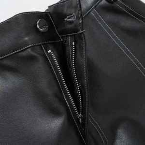 Plus Size Women Skinny Fit Autumn Washed Nylon Eco-Friendly Biker <b>Pants</b> Straight Casual Streetwear with Side Stripe - Product Image 5
