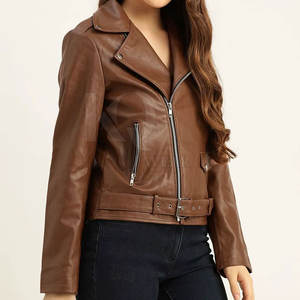 Chaqueta de Invierno para Mujer, de Cuero Genuino de Alta Calidad, con Cierre, Impermeable y Resistente al Viento, Estilo Urbano - Product Image 3