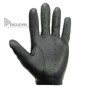 Gants en cuir noir respirants, personnalisables, perforés avec design sur mesure, unisexes, toutes saisons, adultes, logo personnalisé avant/arrière - Product Image 3