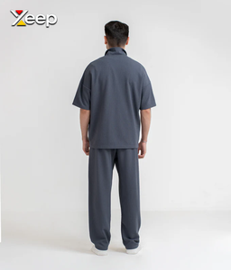 XEEP Jersey Personalizado de Manga Larga para Hombre, de Poliéster/Algodón, con Cierre Frontal y Logotipo Bordado, Tejido de Punto, 180 Gramos - Product Image 2