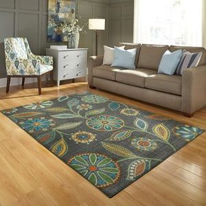Maples Rugs Reggie Floral <b>Runner</b> Rug Non-Slip Machine-Washable <b>Carpet</b> for Hallway Entry Bedroom Bathroom or Office - Product Image 1