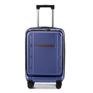 20 Inch Carry-On Luggage ABS+<b>PC</b> Double Spinner <b>Wheels</b> with TSA Lock Airline Approved Front Compartment 22 X 14 X 9 Dimensions - Product Image 2