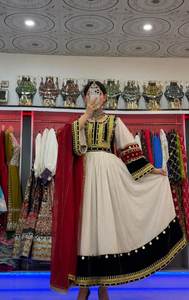 2026 New Arrivals Afghan Kuchi White Latest Afghani <b>Dress</b> Women A-Line Contrast Color Wedding Party & Casual <b>Dresses</b> <b>All</b> Season - Product Image 2