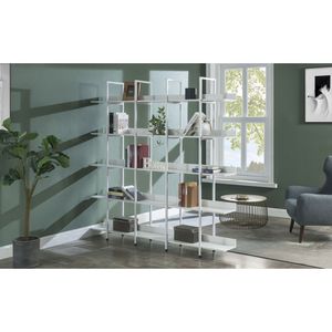 Libreria a 5 Ripiani in Stile Industriale Vintage, Scaffale Aperto per Casa e Ufficio, Struttura in Metallo e Pannelli in MDF, Recensioni Video Disponibili (Vecchio SKU) - Product Image 4