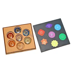 7 Viên Đá Luân Xa Pha Lê Chữa Bệnh Quà Tặng Ấm Áp Trang Sức Tâm Linh Bộ Đầy Màu Sắc Túi Dây Rút Đá Chữa Bệnh Tinh Thể Thô Tự Nhiên - Product Image 1