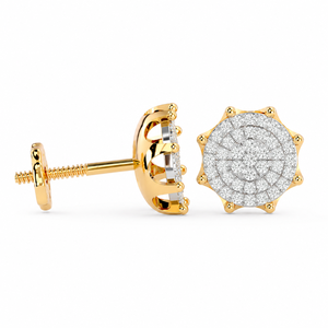 Boucles d'oreilles clous en diamants naturels ronds de 0,35 TCW |   Boucles d'oreilles à visser en or 14 carats |   Cadeau de bijoux élégants et raffinés pour femmes - Product Image 1
