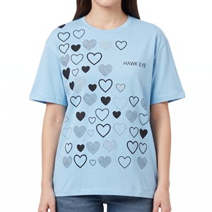 Custom Women's <b>Heart</b> Graphic <b>T</b> <b>Shirt</b> Wholesale Plain Jersey Short Sleeve Casual Tee Personalized Fashion Top Cotton Apparel Wear - Product Image 5