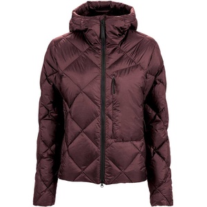 Doudoune matelassée à capuche bordeaux zippée pour femme – Manteau d'hiver de luxe isolé et raffiné pour femme - Product Image 1