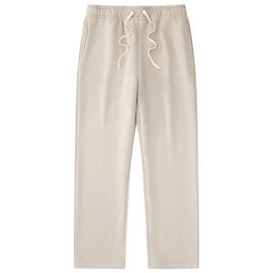 Pantalones de algodón personalizados para hombre, pantalones de sarga premium con pliegues frontales, corte de pierna ancha y estilo contemporáneo de alta gama. - Product Image 5