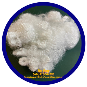 Fibra de poliéster hueca blanca HD 20D de bajo precio, sin silicona, del fabricante Vikohasan, para la fabricación de edredones y muebles de sofá. - Product Image 3