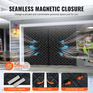 Kit Isolante Magnetico Moderno per Porta Garage 10x8FT, Tenda Termica Invernale in Tessuto Oxford 300D - Product Image 4