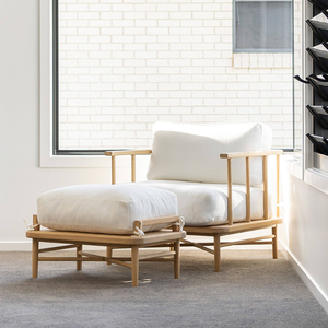 <b>Rustic</b> Style Leisure <b>Chair</b> Sun Lounger with Ottoman Outdoor Furniture Decoration and Garden Furniture - Product Image 6