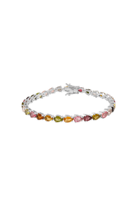 Multi Tourmaline <b>Bracelet</b> in 92.5 Sterling Silver KLSB-20351 - Product Image 3