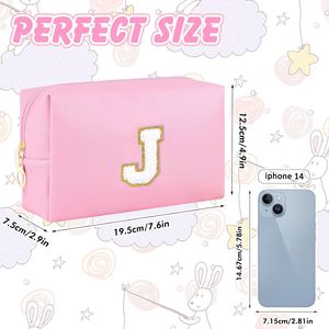 Borsetta Cosmetica Piccola in Stile Preppy, Pochette Impermeabile in PU da Viaggio per Trucchi e Articoli da Toilette, Regalo di Compleanno Personalizzato - Product Image 2