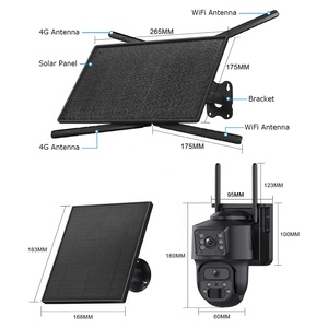 Ubox 4G Solar Recorder Router, Set de Cámaras de Seguridad CCTV, <span class=keywords><strong>Cámara</strong></span> IP de Red con Video en Tiempo Real, <span class=keywords><strong>Cámara</strong></span> de Vigilancia WiFi de 4 Canales con Energía Solar - Product Image 6
