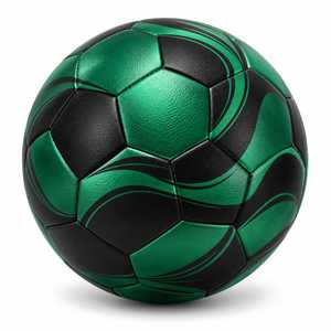 Balón de Fútbol ESTRELLA INTERNATIONAL con Patrón de Rayas Curvas en Turquesa y Blanco, Tamaño 5, para Entrenamiento en Interiores/Exteriores, Ligero, en Caja - Product Image 6