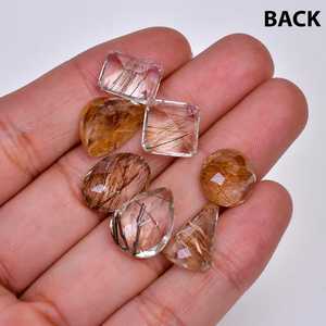 Pierre facettée multi-rutile à coupe exceptionnelle, gemmes multi-rutiles bien polies, pierres précieuses de tailles variées : 111x11, 16x12 mm, 6 pièces - Product Image 4
