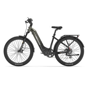 Bicicleta Eléctrica Híbrida Lankeleisi MG600 Lite Gris 250W 36V 20Ah, Bicicleta Eléctrica de Montaña y Ciudad, Almacén en la UE - Product Image 1