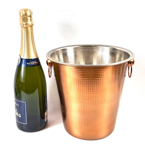 Handcrafted Latest <b>Wine</b> Cooler With Square Base Casted Aluminium Ice Bucket Customizable Champagne Chiller - Product Image 3