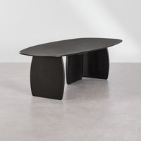 Table à manger ovale Vandana Grand Neo 260x120 cm en bois de manguier Agathe