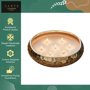 Made India High Quality <b>Bulk</b> Supply Handmade Eco-Friendly Brass <b>Candle</b> Bowl Silver Polish Luxury Unique Customizable Christmas - Product Image 6