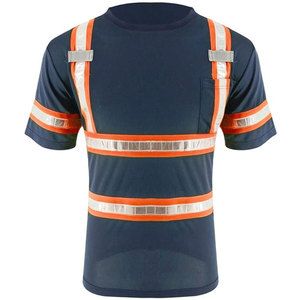 เสื้อยืดนิรภัยสะท้อนแสงแบบเรืองแสง ระบายอากาศได้ดี กันน้ำ ผลิตจากผ้าฝ้าย 100% เป็นมิตรกับสิ่งแวดล้อม สำหรับทุกเพศทุกวัย ดีไซน์ใหม่สำหรับงาน - Product Image 1
