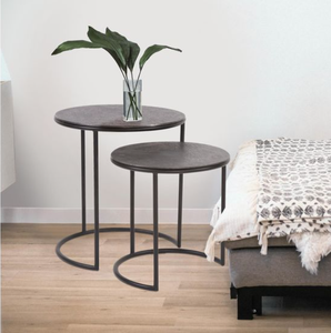 Mesa Consola Redonda Moderna de Metal con Base de Patas y Diseño de Dos Niveles para Sala de Estar, Dormitorio o Entrada - Product Image 6