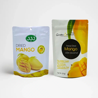 Sachets personnalisés imprimés de qualité alimentaire pour aliments secs, noix, fruits secs, sachets à fond plat pour mangues séchées