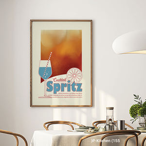 ศิลปะบนผืนผ้าใบสำหรับตกแต่งห้องครัว, ภาพโปสเตอร์ค็อกเทลสไตล์วินเทจ, ของตกแต่งผนังบาร์สไตล์เรโทร - Product Image 2