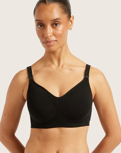 Soutien-gorge de sport léger haute performance pour femme, col en V profond, maintien moyen, sans coutures, bretelles réglables, respirant, pour le yoga, noir - Product Image 1