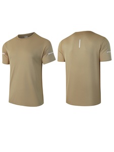 Wholesale Custom Back Brand Logo Cotton/Polyester O-Neck Short Sleeve Regular Fit <b>Men's</b> T-<b>Shirt</b> Knitted Plain Casual Quick Dry - Product Image 3