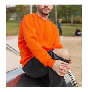 Sudadera de hombre de talla grande, cómoda, de color liso, con cuello redondo y hombros caídos, elegante, de manga larga, precio mayorista, desde Bangladesh - Product Image 3