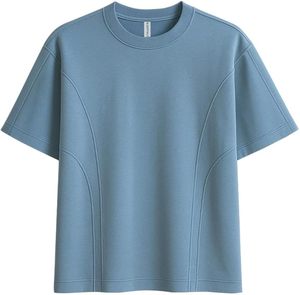 เสื้อยืดคอกลมผู้ชาย แขนสั้น ผ้าเจอร์ซีย์เดี่ยว 220gsm สีพื้น หลายขนาด - Product Image 2