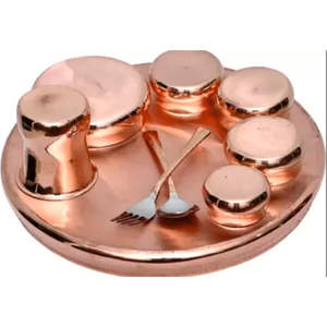 Plato de Servir de Cobre Hecho a Mano al por Mayor |   Plato de Cobre Auténtico de Oriente Medio, Apto para Alimentos, Plato Base de Cobre Sólido - Product Image 5