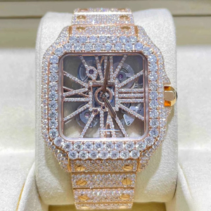 Reloj de Pulsera Automático de Acero Inoxidable con Diamantes Moissanite Certificados VVS, Estilo Moderno, para Fiestas - Product Image 6