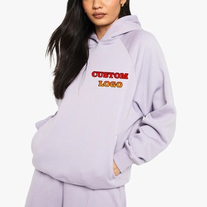 Sudadera con Capucha Personalizada Bordada para Mujer, Estilo Urbano, Algodón Orgánico, Mangas Raglán, Estampado Serigrafiado, Talla XL, Sudadera Holgada - Product Image 1