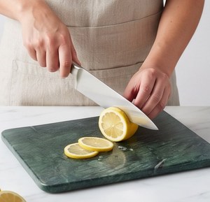 Tabla de Cortar Rectangular de Estilo Contemporáneo con Patrón de Mármol Verde para Cocina - Product Image 2
