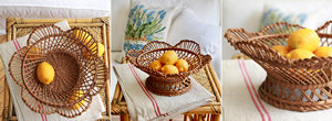 Handmade <b>Rattan</b> Fruit Basket Wicker Serving Tray <b>Rattan</b> Pedestal Bowl Kitchen Storage Organizer <b>Dining</b> <b>Table</b> Decoration - Product Image 6