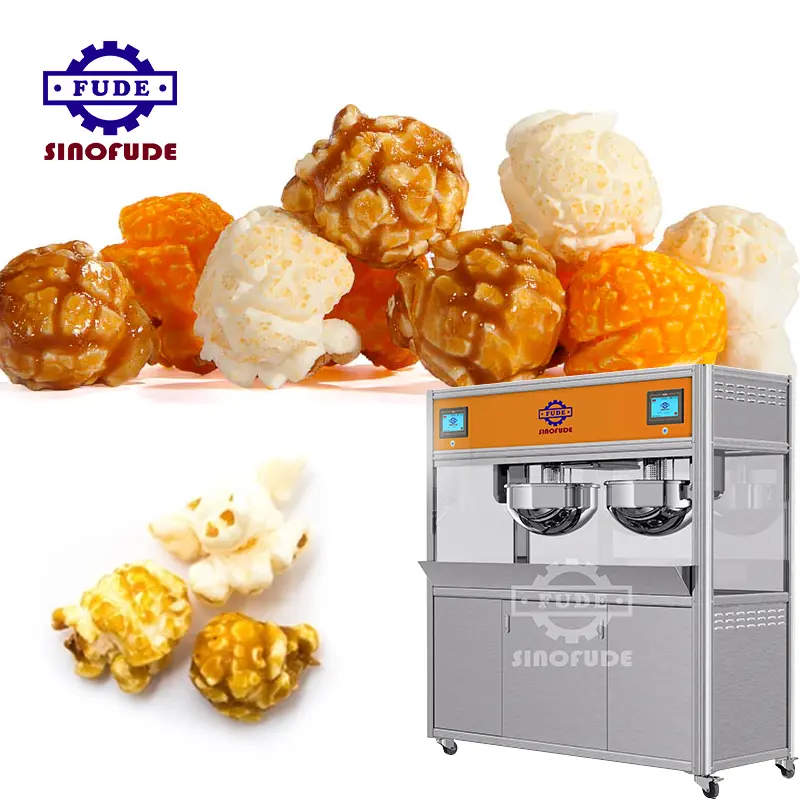 Mesin pembuat popcorn caramel otomatis, mesin jagung