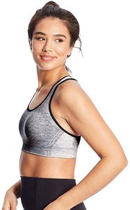 Women's Seamless Sports <b>Bra</b> Scoop Neck Racerback Medium Support Yoga Fitness Black Solid <b>Stretch</b> Breathable Quick Dry - Product Image 5